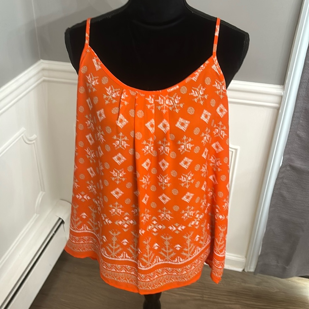 LOFt orange tribal tank NWT